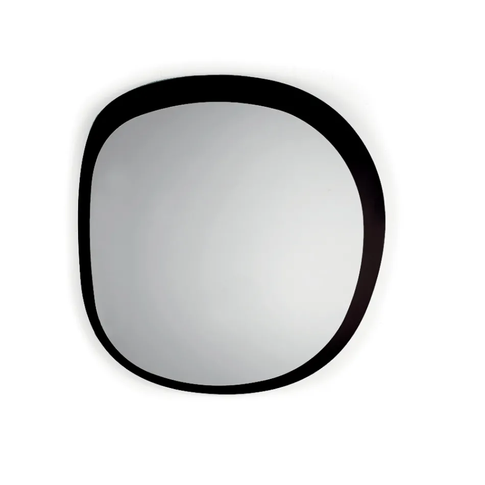 Miroir de forme composée de deux panneaux de verre superposés, fabriqué en Italie - Alida Viadurini