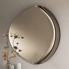 Miroir en forme d'Abigaille avec demi-cadre en verre fusionné, fabriqué en Italie Viadurini