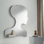 Miroir en forme de visage de femme, fabriqué en Italie - Brunilde Viadurini