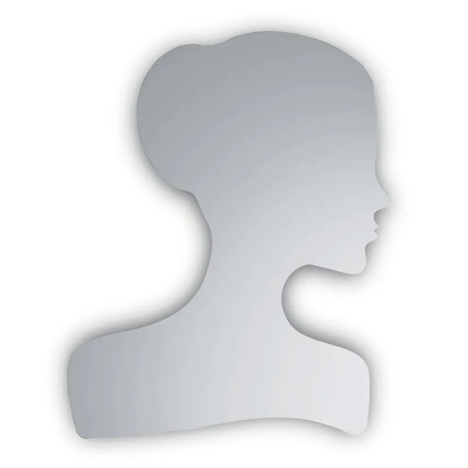 Miroir en forme de visage de femme, fabriqué en Italie - Brunilde Viadurini