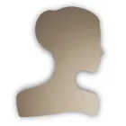 Miroir en forme de visage de femme, fabriqué en Italie - Brunilde Viadurini