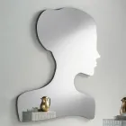 Miroir en forme de visage de femme, fabriqué en Italie - Brunilde Viadurini