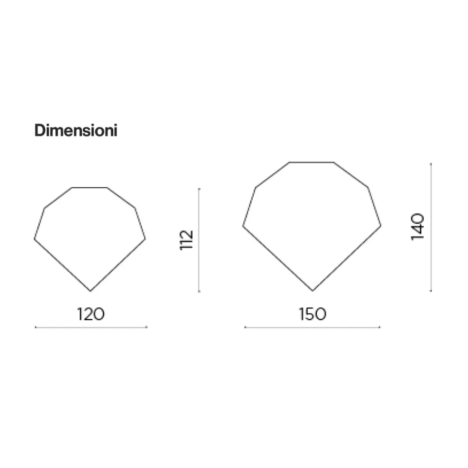 Miroir de forme spéciale disponible en 2 couleurs et 2 tailles - Bonella Viadurini