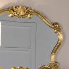 Miroir de style classique avec cadre en feuille d'or fabriqué en Italie - Precious Viadurini