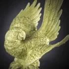 Figurine en céramique en forme de perroquet fabriquée à la main en Italie - Pagallo Viadurini