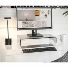Support de moniteur en design italien en plexiglas transparent ou fumé - Nerd Viadurini