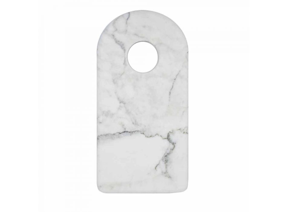 Planche à découper moderne en marbre blanc de Carrare fabriqué en Italie - Amros Viadurini