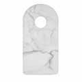 Planche à découper moderne en marbre blanc de Carrare fabriqué en Italie - Amros