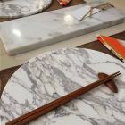 Planche à découper rectangulaire en marbre blanc de Carrare Made in Italy - Masha Viadurini