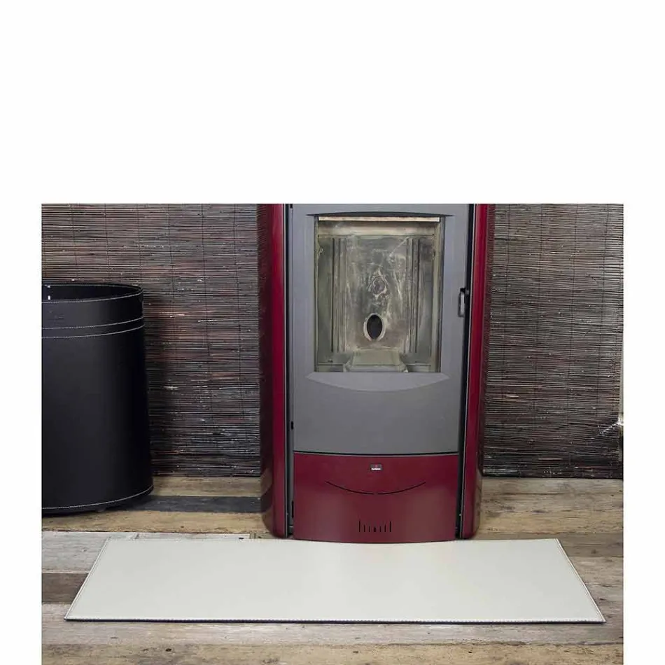 Tapis de cheminée / poêle en cuir Rio Made in Italy Viadurini