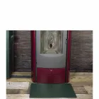 Tapis en cuir pour cheminée / poêle Virgilio Made in Italy Viadurini