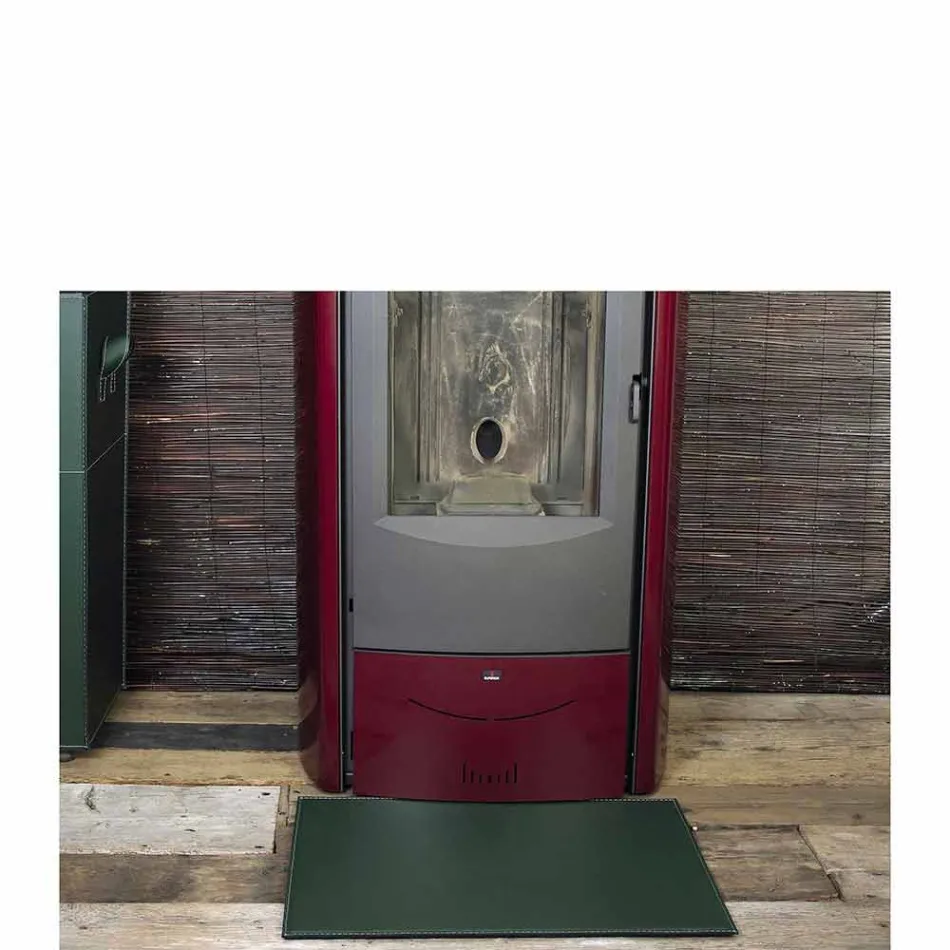 Tapis en cuir pour cheminée / poêle Virgilio Made in Italy Viadurini