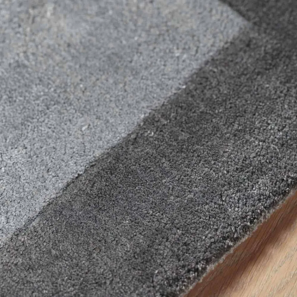 Tapis Bordé en Coton et Viscose Coloré pour Salon - Planétarium Viadurini