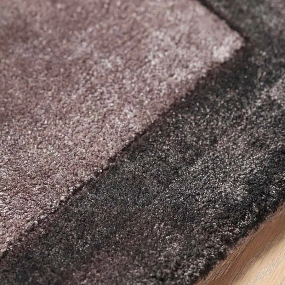 Tapis Bordé en Coton et Viscose Coloré pour Salon - Planétarium Viadurini