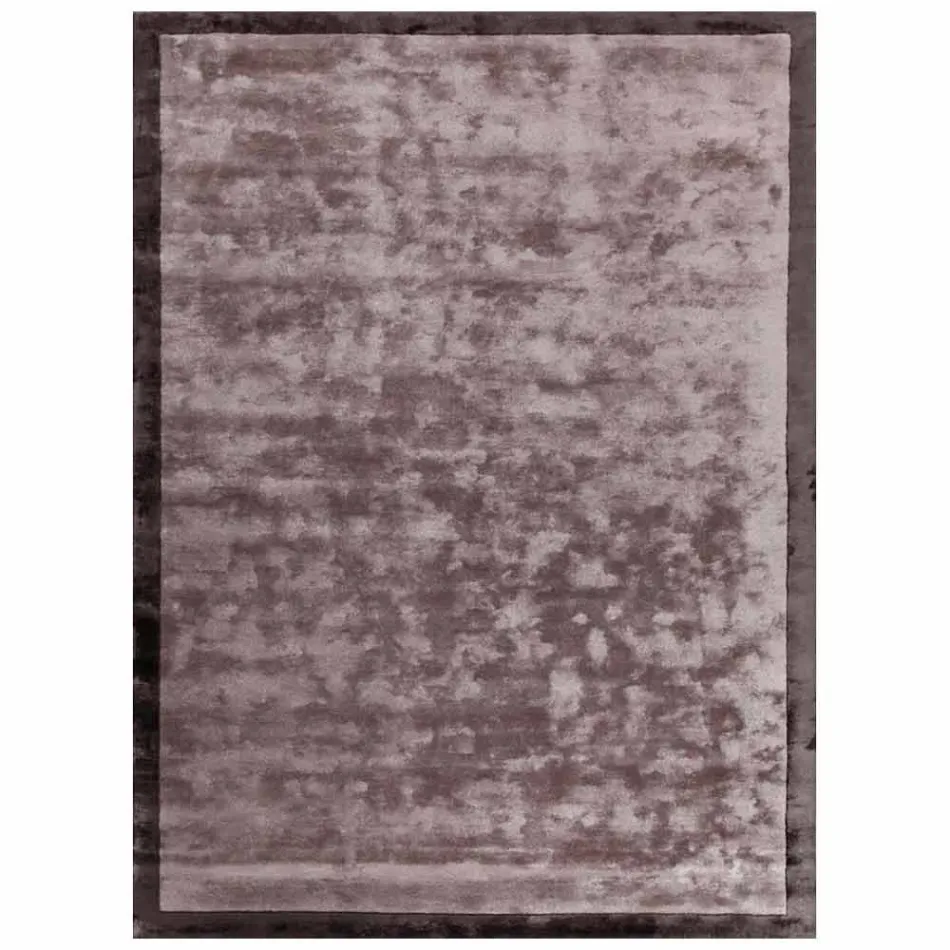 Tapis Bordé en Coton et Viscose Coloré pour Salon - Planétarium Viadurini