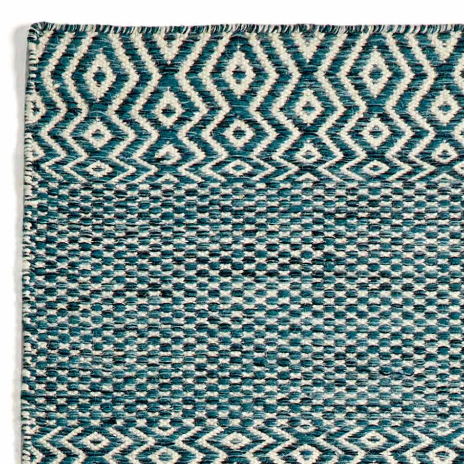 Tapis de salon de design moderne en laine et coton faits à la main - Minera Viadurini
