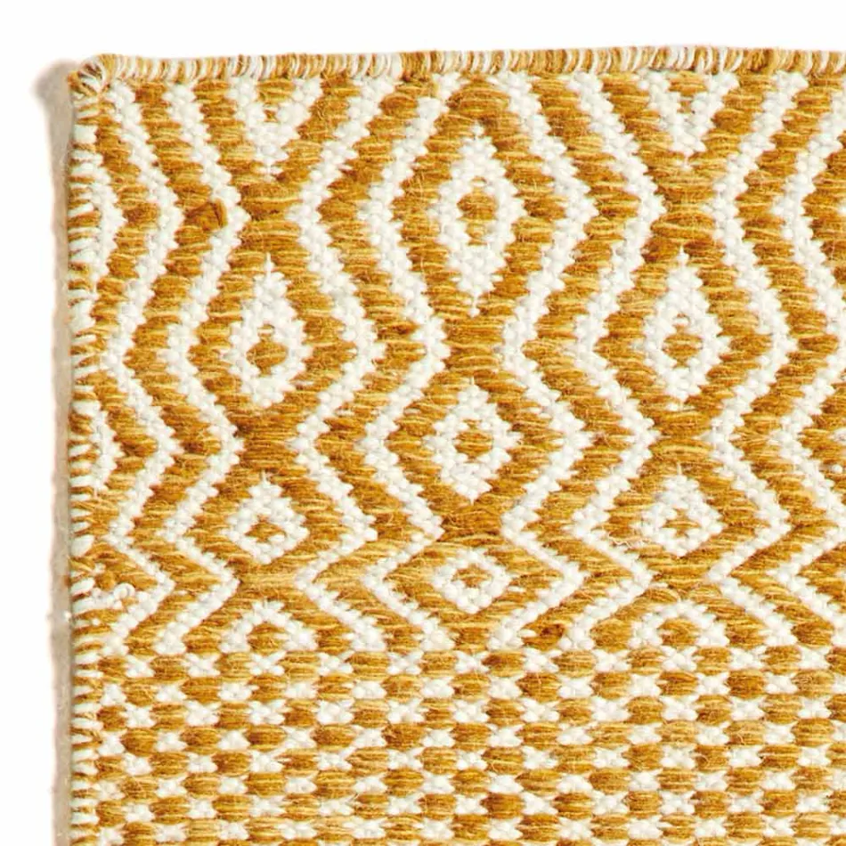 Tapis de salon de design moderne en laine et coton faits à la main - Minera Viadurini