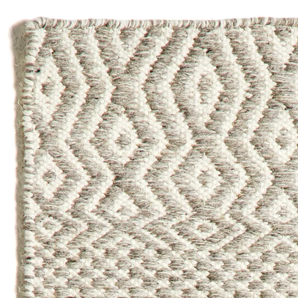 Tapis de salon de design moderne en laine et coton faits à la main - Minera Viadurini