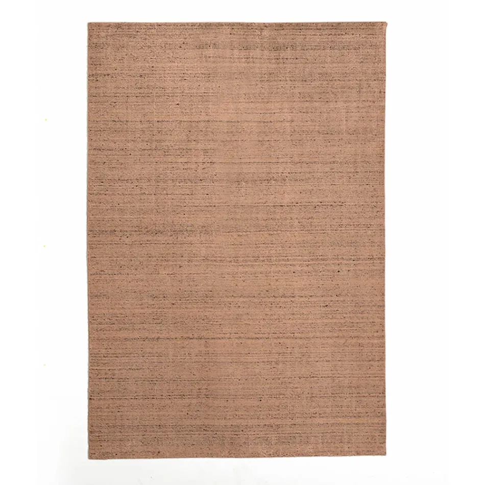 Tapis de salon réalisé sur métier manuel en viscose, laine et coton - Cristel Viadurini