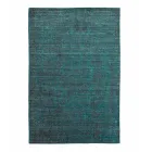 Tapis de salon réalisé sur métier manuel en viscose, laine et coton - Cristel Viadurini