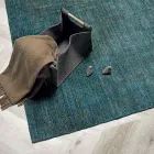 Tapis de salon réalisé sur métier manuel en viscose, laine et coton - Cristel Viadurini