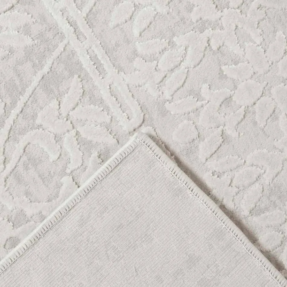 Tapis Design à Design Beige en Polyester et Viscose - Occitanie Viadurini