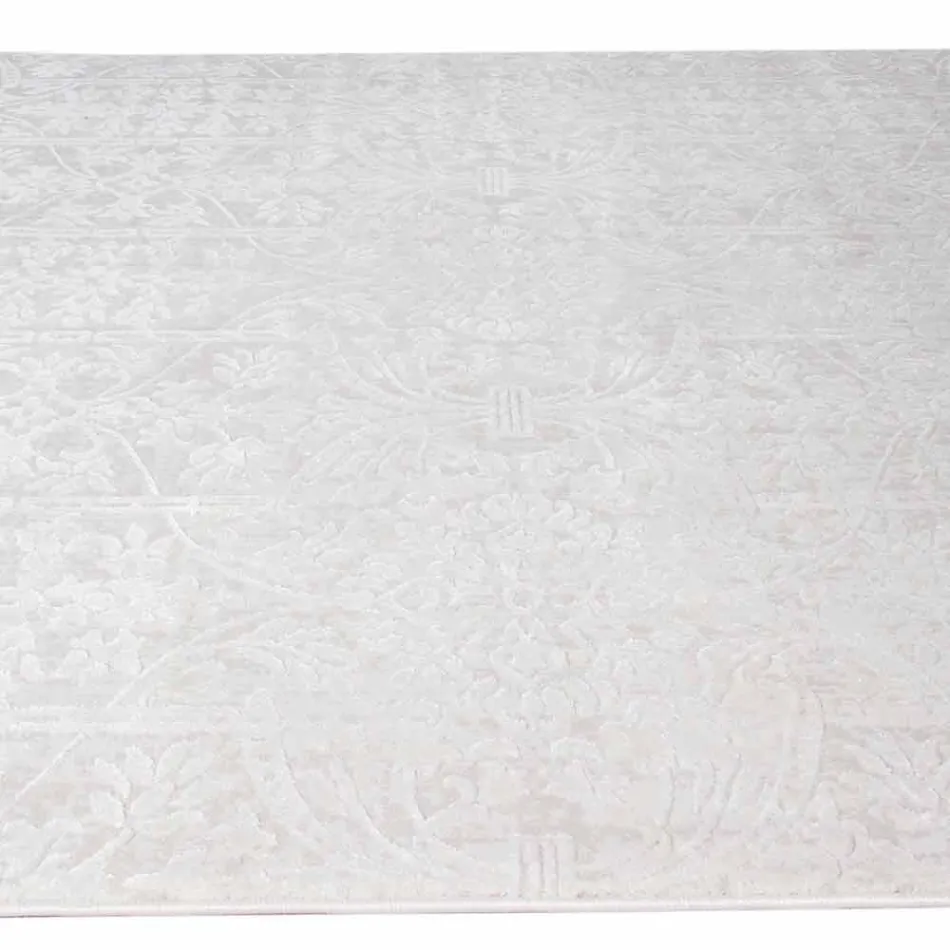 Tapis Design à Design Beige en Polyester et Viscose - Occitanie Viadurini