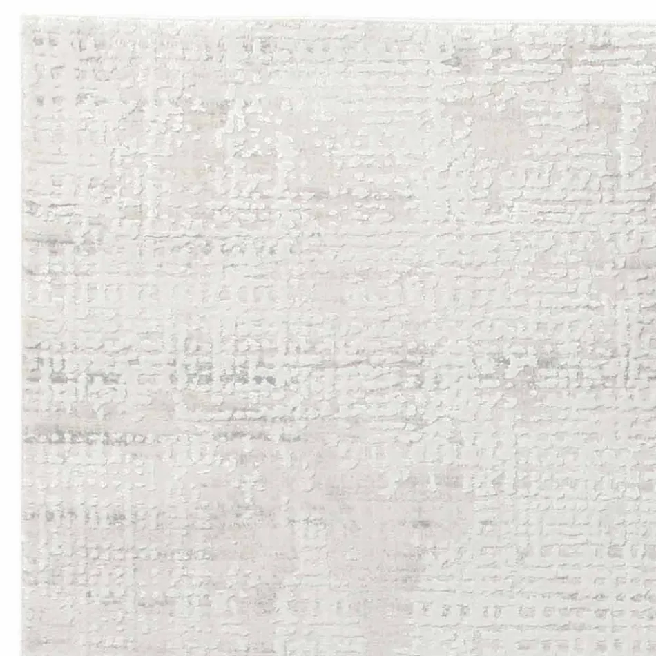 Tapis Design à Design Beige en Polyester et Viscose - Occitanie Viadurini