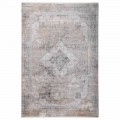 Tapis Design en Viscose Beige Gris et Acrilic avec Dessin - President