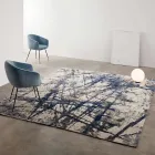 Tapis de salon à motifs de design moderne en soie et laine de bambou - Laptos Viadurini