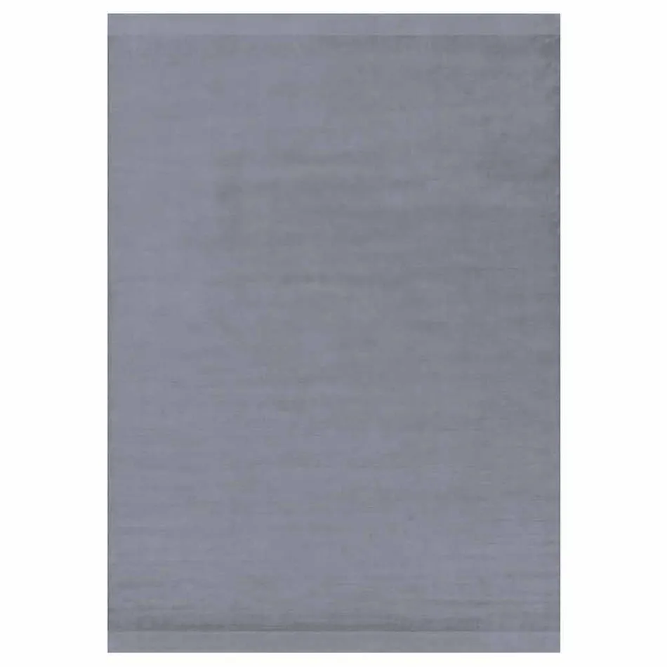 Grand tapis coloré en laine et soie avec bande de conception moderne - Mélange Viadurini