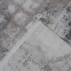 Tapis antidérapant gris beige en viscose et acrylique avec design - Président Viadurini