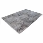 Tapis antidérapant gris beige en viscose et acrylique avec design - Président Viadurini