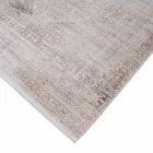 Tapis antidérapant en acrylique et viscose avec motif gris beige - Président Viadurini