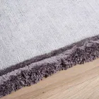 Tapis en viscose et coton à franges colorées au design moderne en soie - Garbino Viadurini