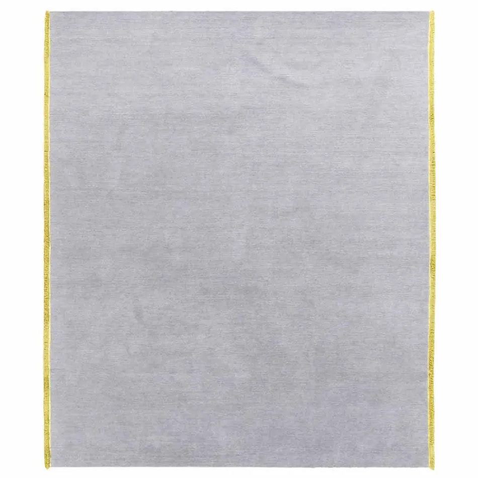 Tapis en viscose et coton à franges colorées au design moderne en soie - Garbino Viadurini