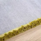 Tapis en viscose et coton à franges colorées au design moderne en soie - Garbino Viadurini