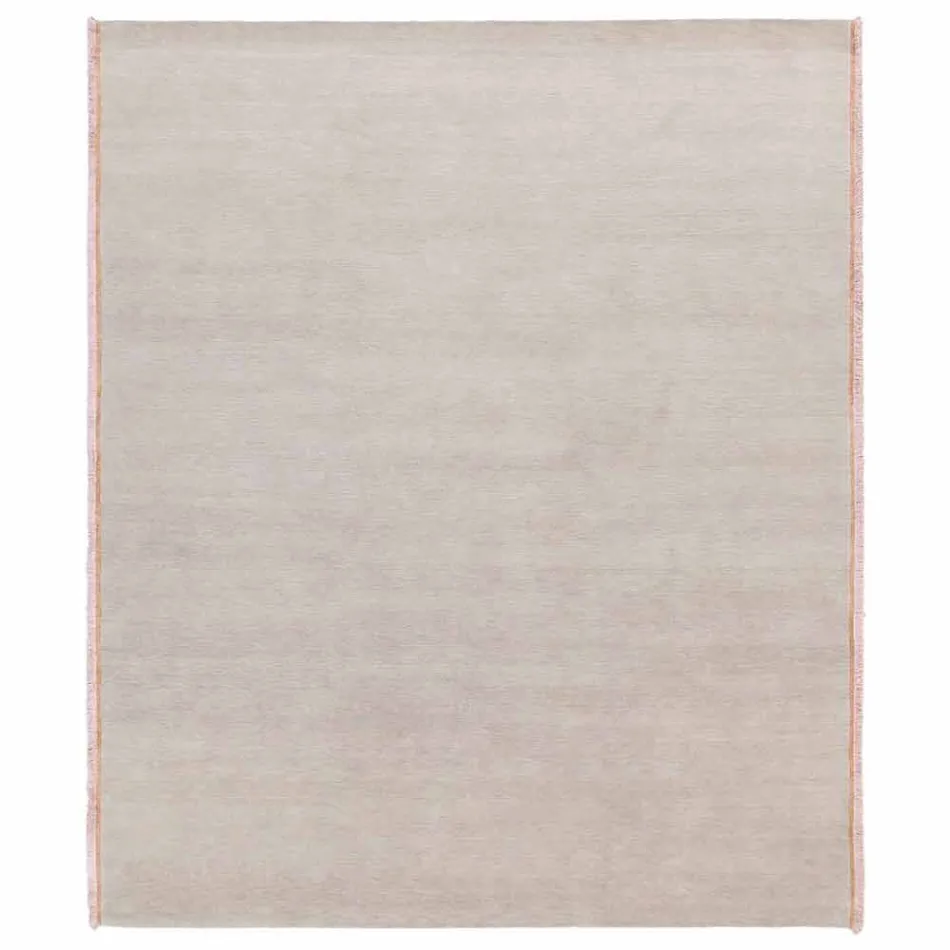 Tapis en viscose et coton à franges colorées au design moderne en soie - Garbino Viadurini