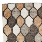 Tapis de créateur moderne à motif géométrique en laine et coton - Tapioca Viadurini