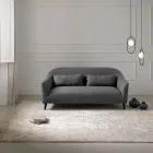 Tapis de salon au design moderne et élégant en soie et laine de bambou - Pasha Viadurini