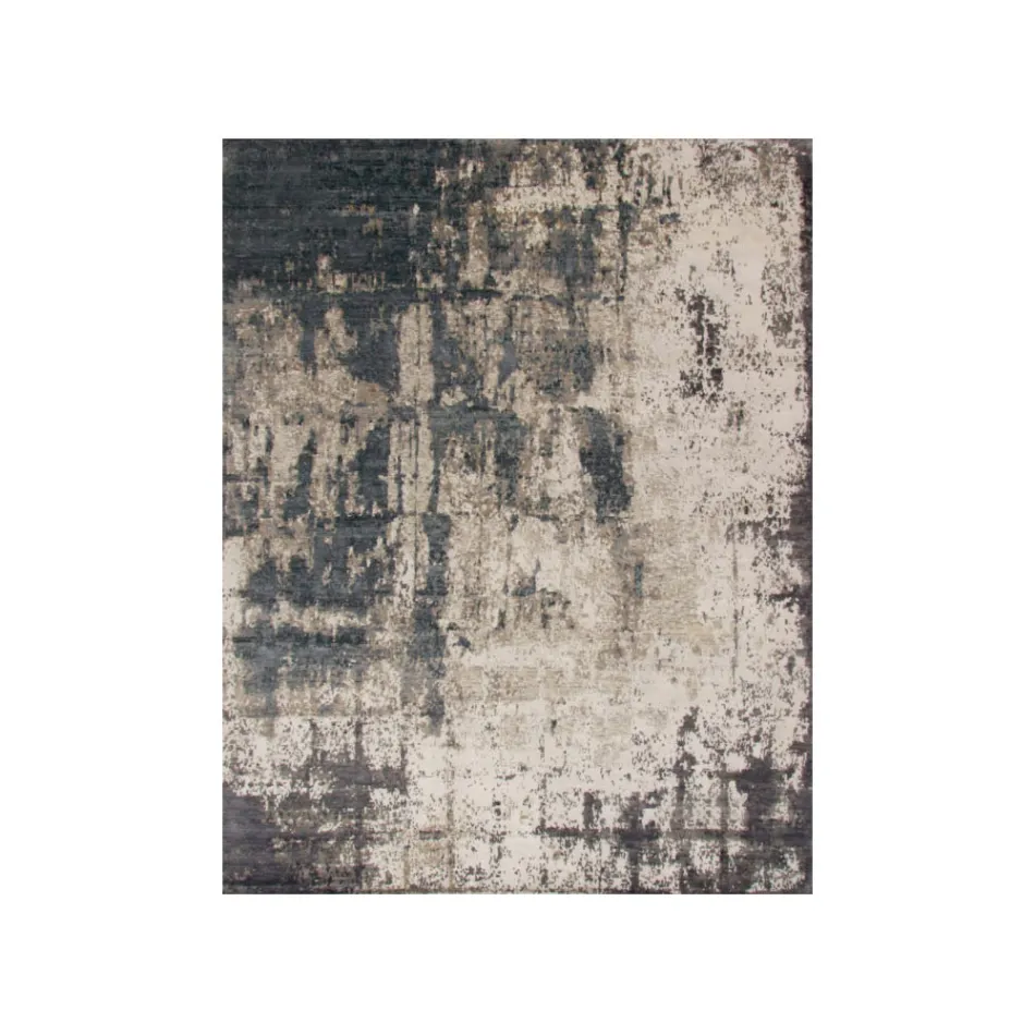 Tapis de salon au design moderne et élégant en soie et laine de bambou - Pasha Viadurini