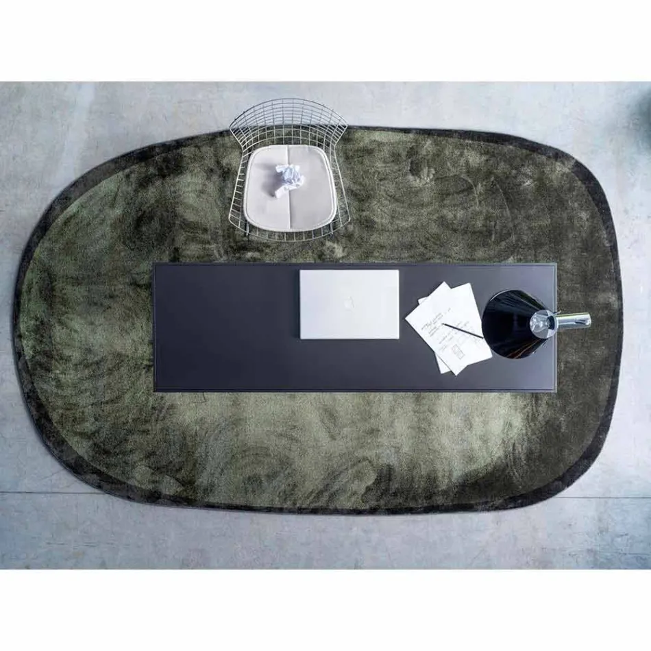 Tapis de salon ovale en polyamide avec impression numérique - Palmer Viadurini