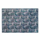 Tapis Rectangulaire en Coton Kilim Bleu avec Patchwork Coloré - Fibre Viadurini