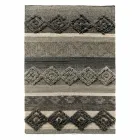 Tapis rectangulaire en laine, coton et viscose pour salon moderne - Zorro Viadurini