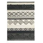 Tapis rectangulaire en laine, coton et viscose pour salon moderne - Zorro Viadurini