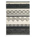 Tapis rectangulaire en laine, coton et viscose pour salon moderne - Zorro