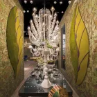 Tapis de salon en forme de feuille en laine tufté à la main fabriqué en Italie - Acino Viadurini