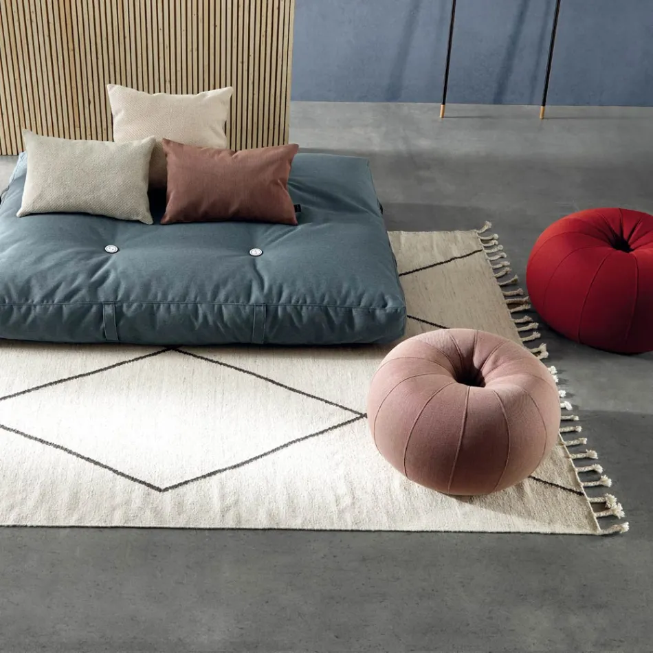 Tapis de salon en laine et coton au design géométrique moderne - Metria Viadurini