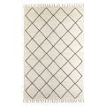 Tapis de salon moderne à motif géométrique en laine et coton - Metria