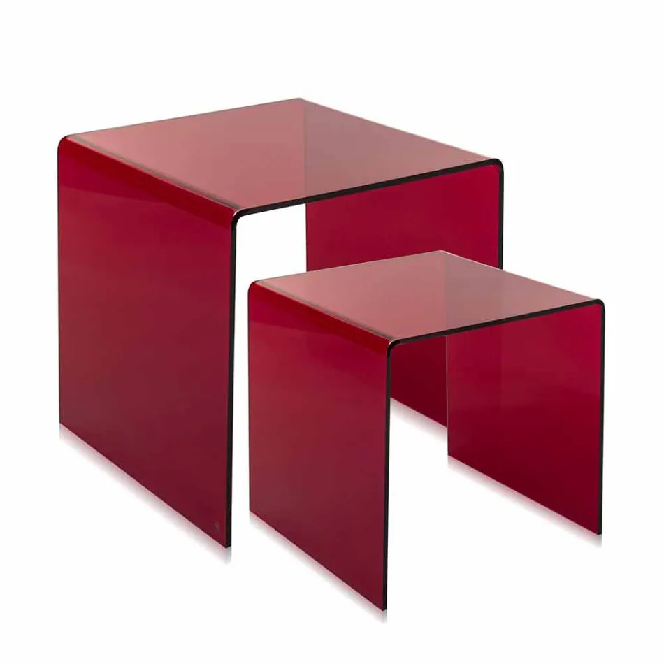 Tables design en plexiglass coloré made in Italy, Spinoso Viadurini